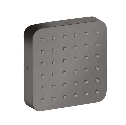 Brausemodul von AXOR mit quadratischer Form und mehreren Düsen in einer brushed black chrome Oberfläche. Geeignet für Unterputzmontage.